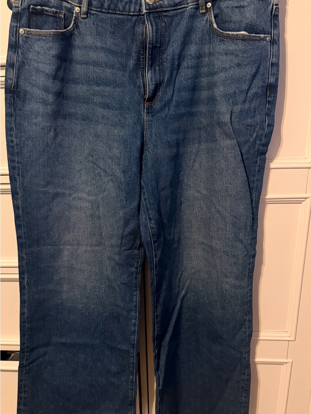 Loft wide leg high rise curvy